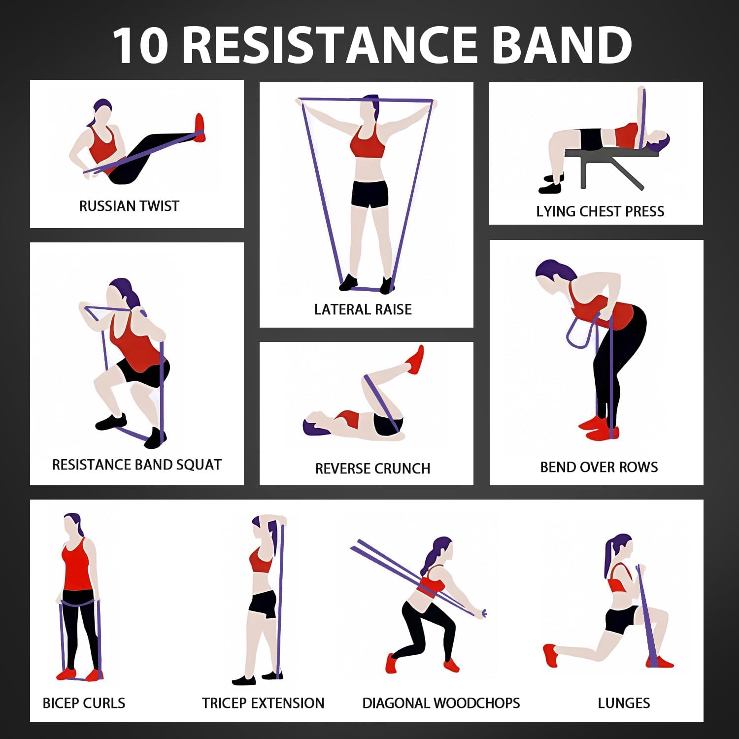 LEEKEY Resistance Bands. Exercise Bands with Handles.Pull Up Assist Bands - Band Set with Door Anchor - Bands for Working Out.Band for Men and Women Fitness Training.Home Workouts
