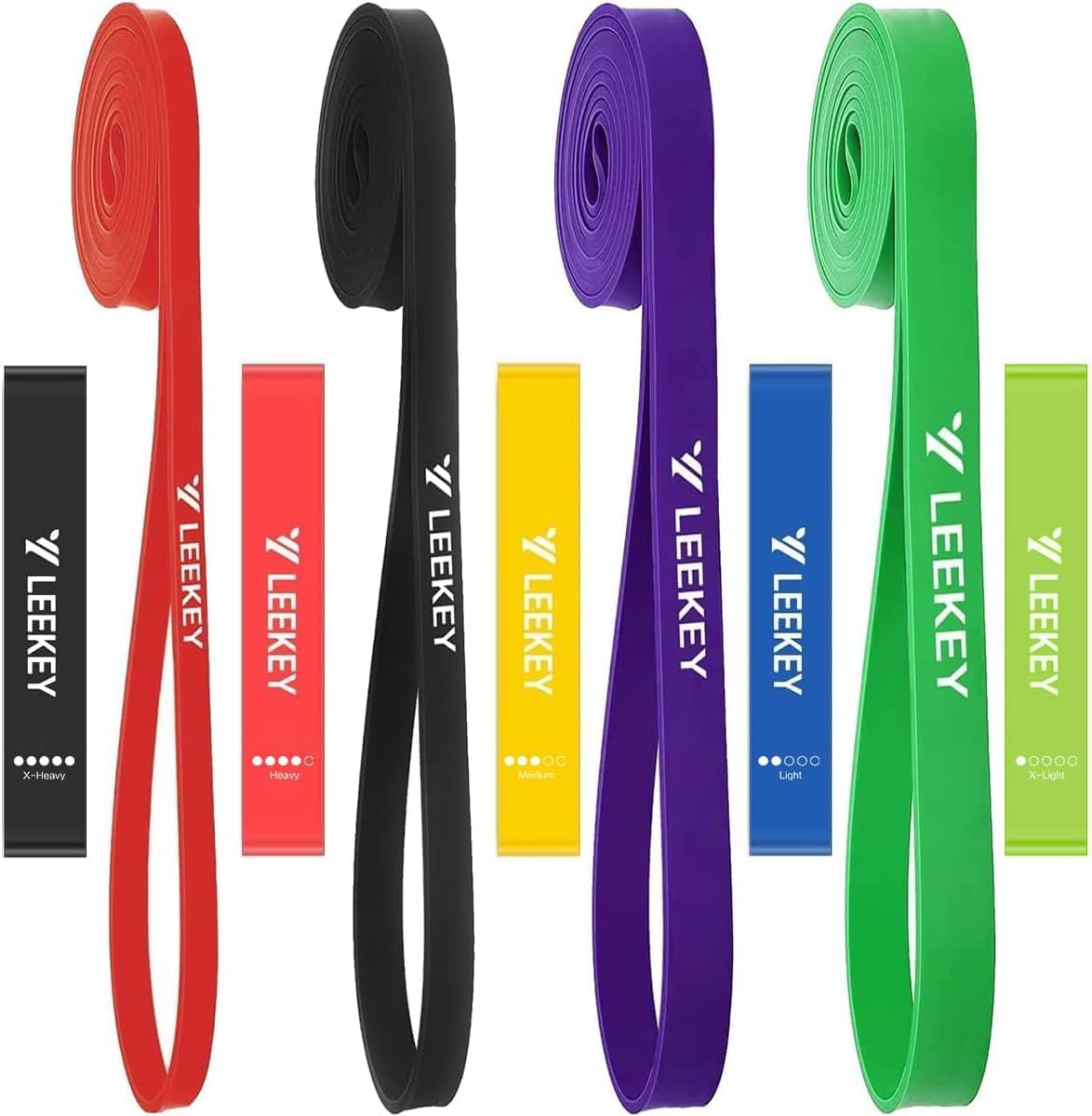 LEEKEY Resistance Bands. Exercise Bands with Handles.Pull Up Assist Bands - Band Set with Door Anchor - Bands for Working Out.Band for Men and Women Fitness Training.Home Workouts