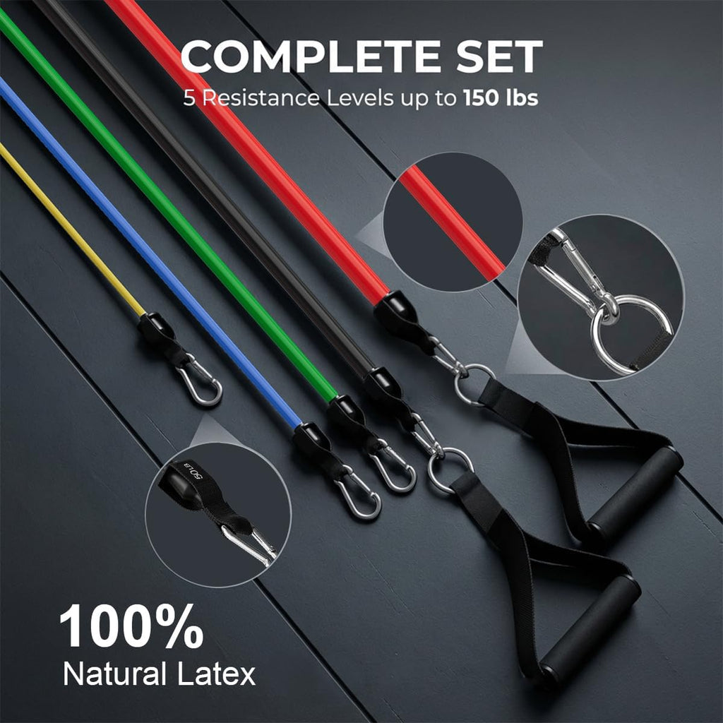 VEICK Resistance Bands. Exercise Bands. Workout Bands. Resistance Bands for Working Out with Handles for Men and Women. Exercising Bands for Fitness Weights Work Out at Home