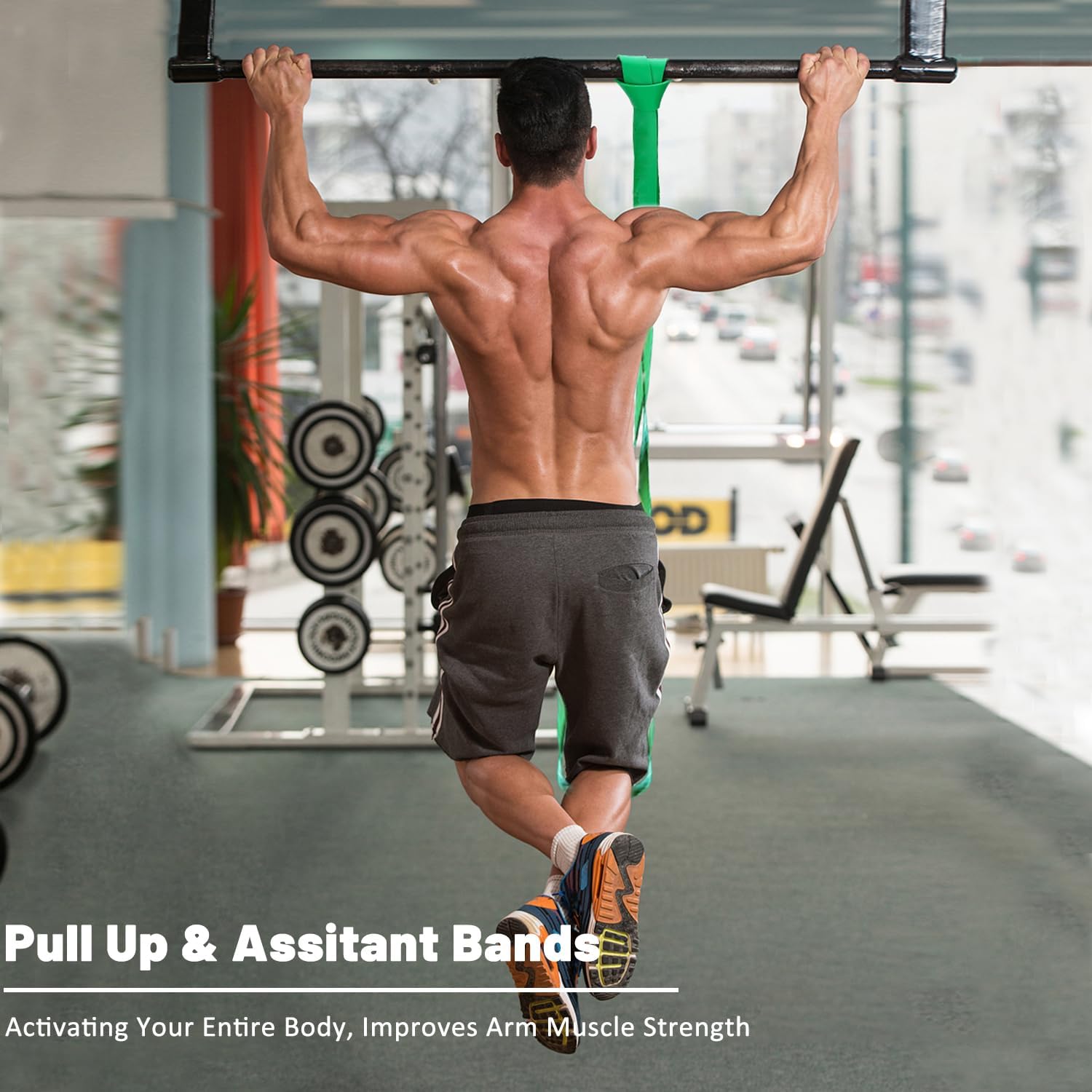 Resistance Bands. Pull Up Assist Bands - Workout Bands. Eexercise Bands. Long Resistance Bands Set for Working Out. Fitness. Training. Physical Therapy for Men Women