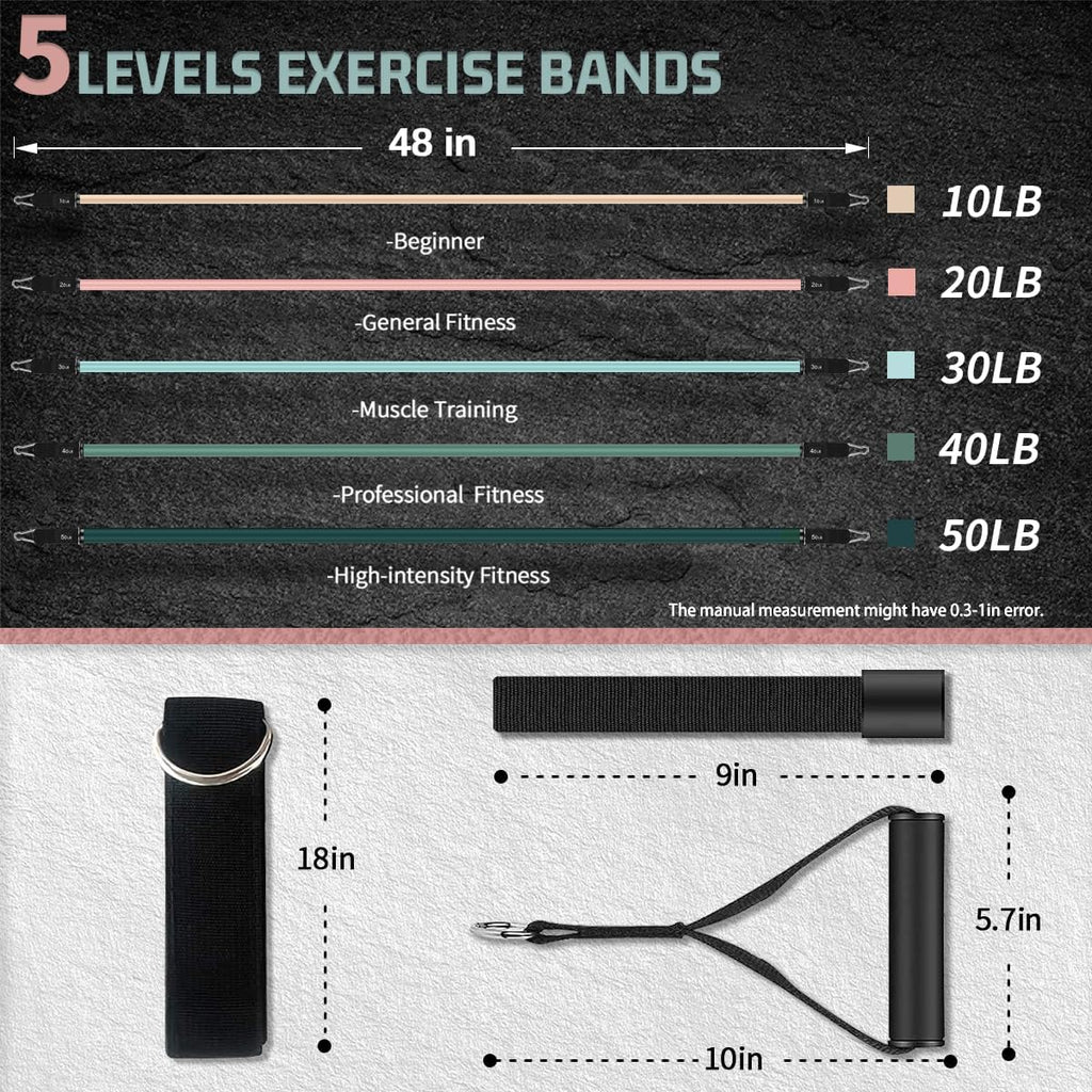 VEICK Resistance Bands. Exercise Bands. Workout Bands. Resistance Bands for Working Out with Handles for Men and Women. Exercising Bands for Fitness Weights Work Out at Home