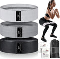 Renoj Resistance Bands for Working Out: 3-Set Professional Exercise Bands for Pilates. Yoga. Home Gym. Booty. Leg Training | Heavy/Medium/Light Fabric Loops for Women Men